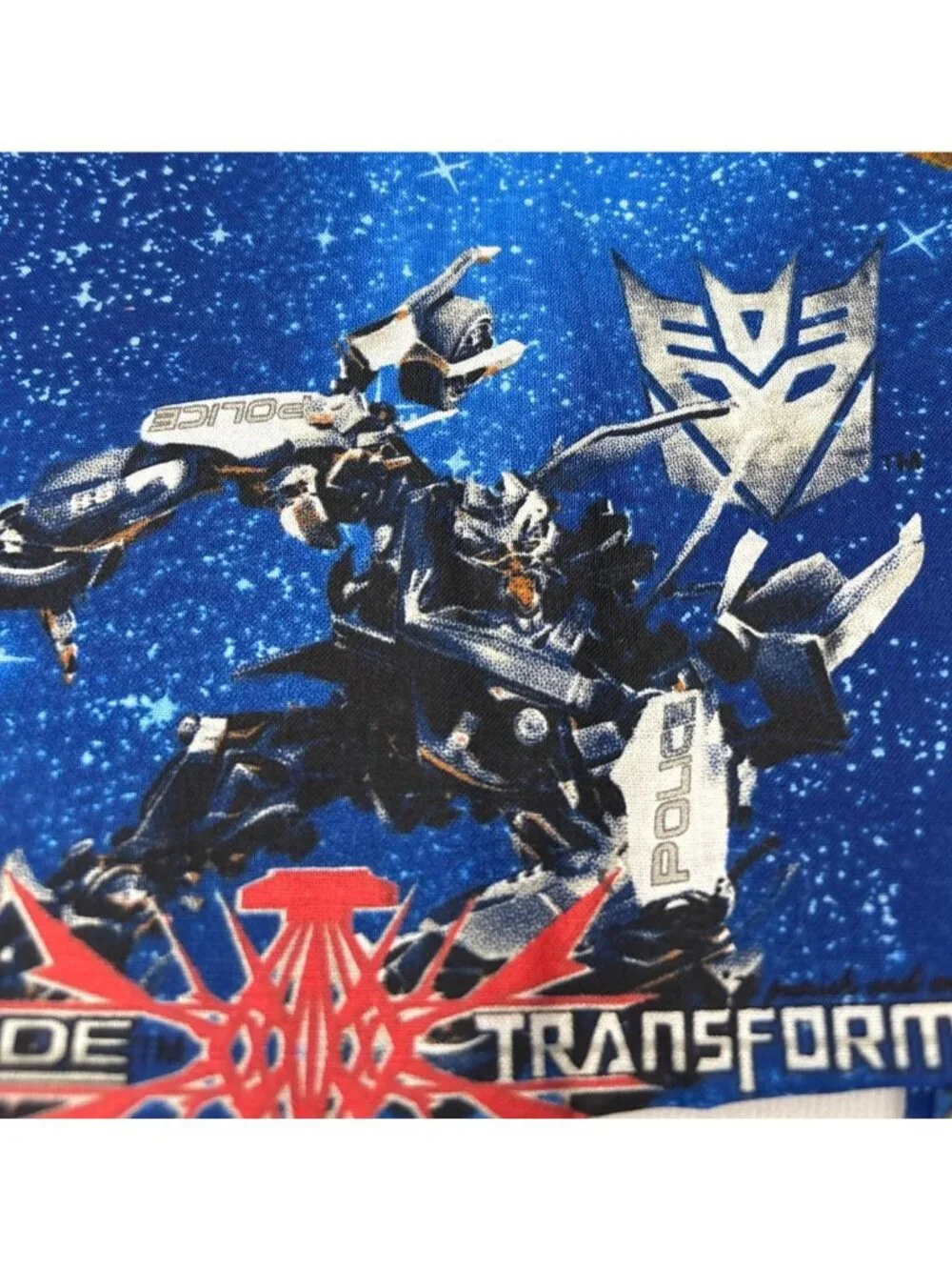 Transformers 2007 Megatron Optimus Prime Cotton Fabric 20x44